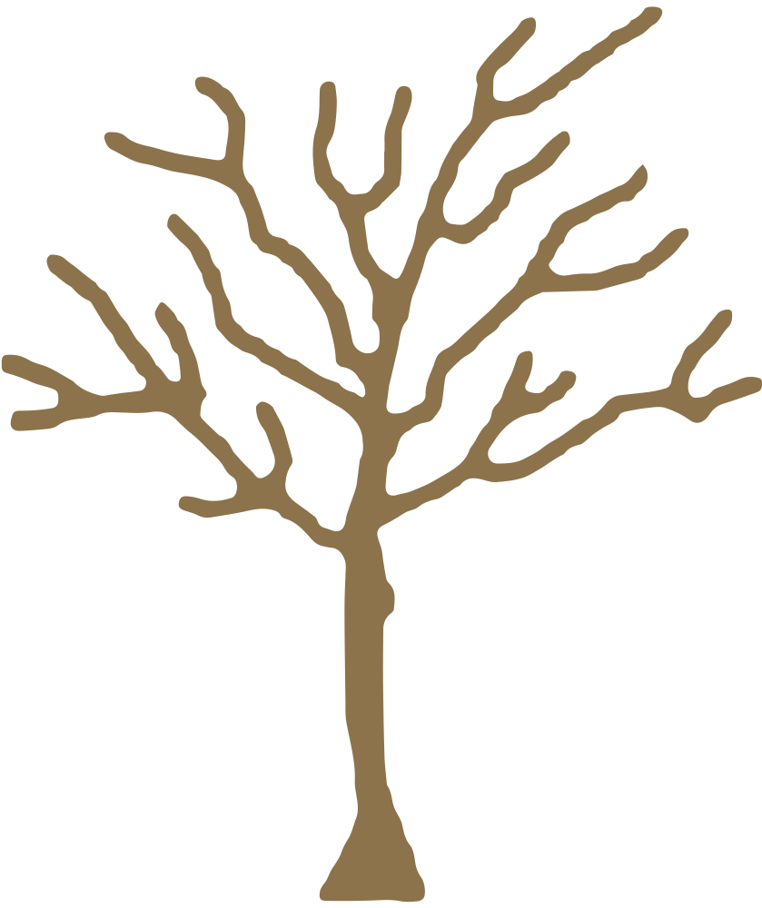 Tree in gold on navy